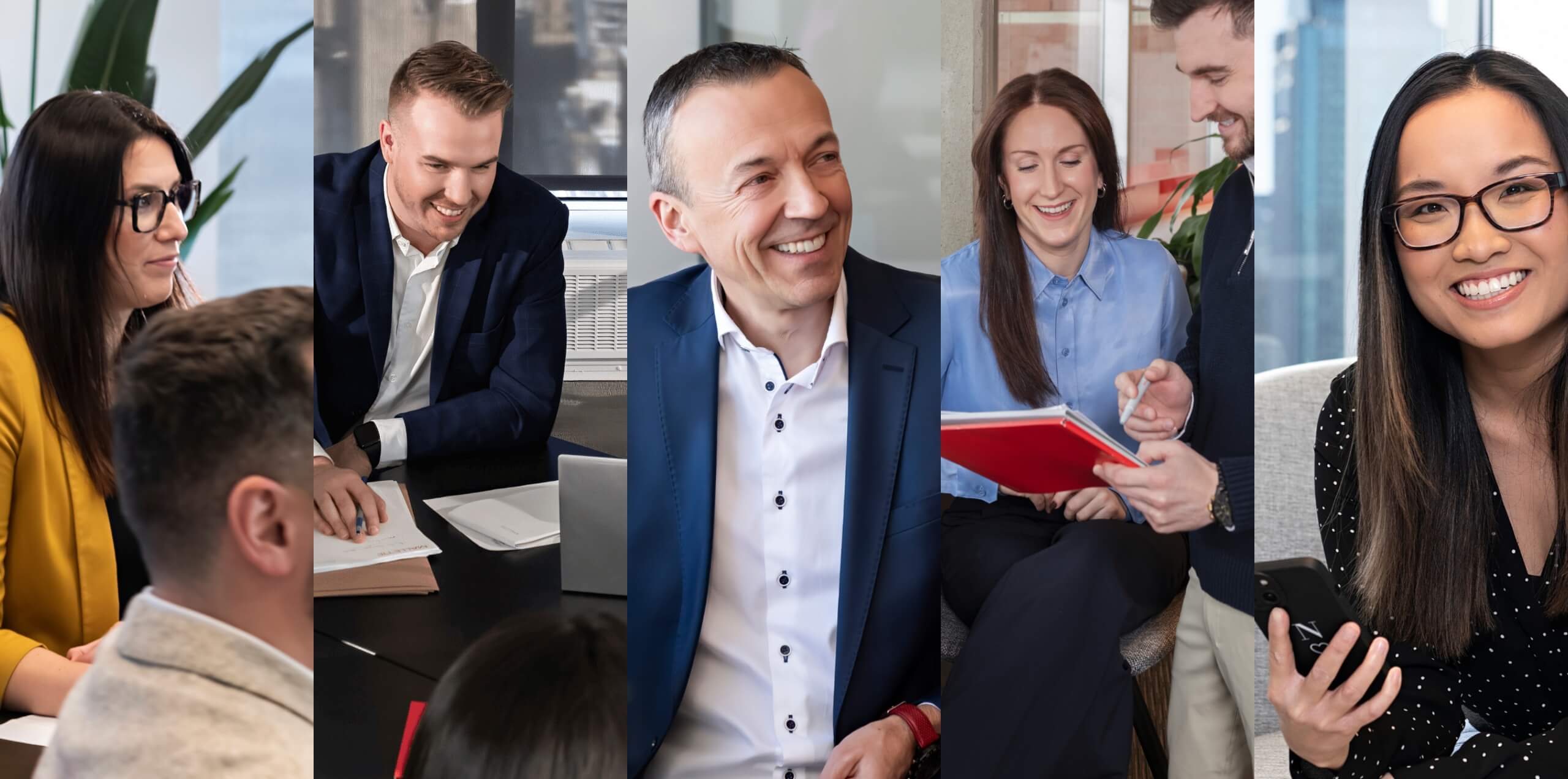 Montage photo de plusieurs associés